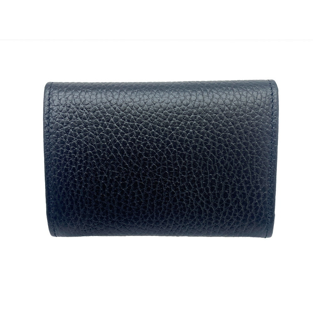 GUCCI GG Marmont Double Leather Card Case Wallet Black Red - Picture 3 of 8